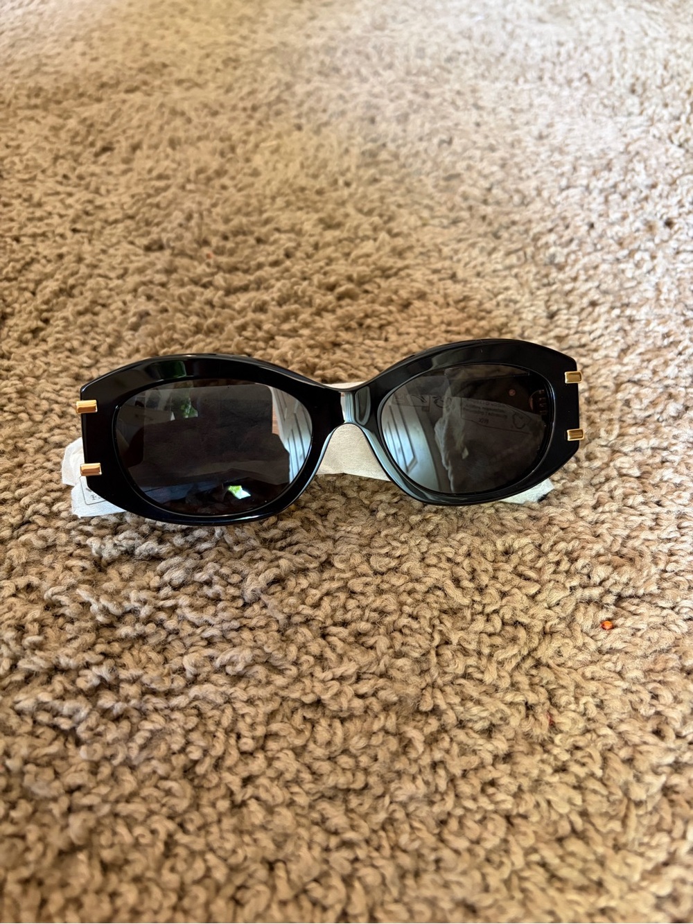 Dolce & Gabbana DG Model 4502 Sunglasses Black Gold Logo Arms w/ Case